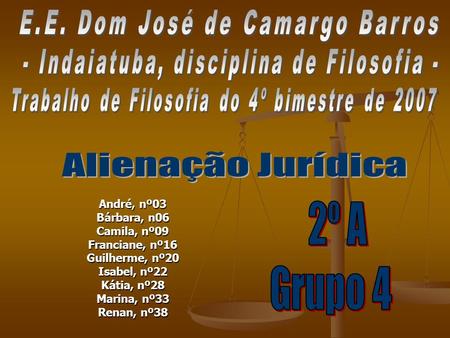 Alienação Jurídica E.E. Dom José de Camargo Barros