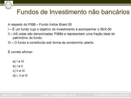 Fundos de Investimento não bancários