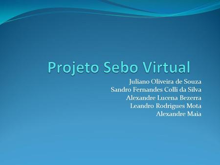 Projeto Sebo Virtual Juliano Oliveira de Souza