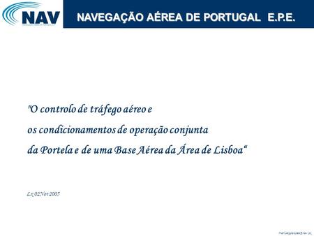 NAVEGAÇÃO AÉREA DE PORTUGAL E.P.E.