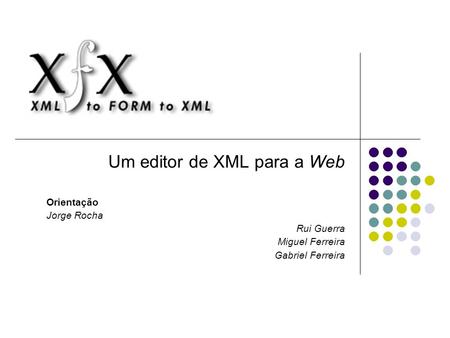Um editor de XML para a Web