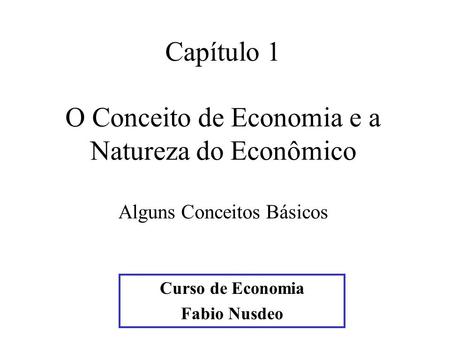 Curso de Economia Fabio Nusdeo