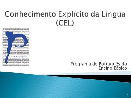 Conhecimento Explícito da Língua (CEL)