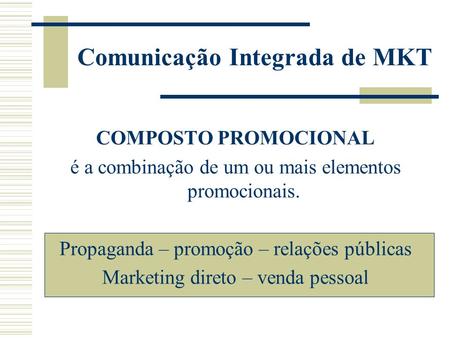 Comunicação Integrada de MKT