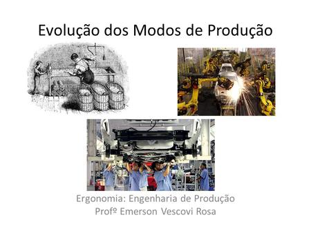 Evolução dos Modos de Produção