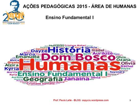 AÇÕES PEDAGÓGICAS ÁREA DE HUMANAS Ensino Fundamental I