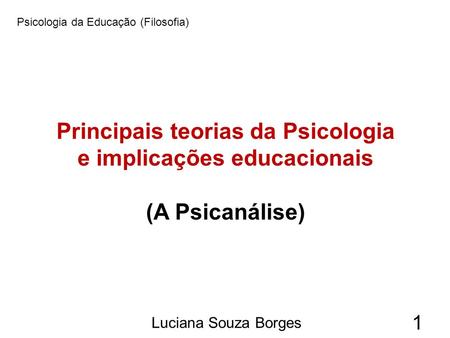 Psicologia da Educação (Filosofia)