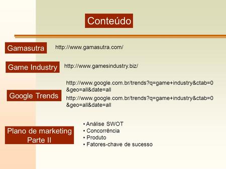 Conteúdo Gamasutra Game Industry Google Trends Plano de marketing