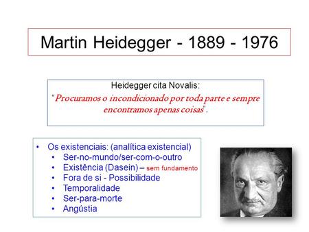 Heidegger cita Novalis:
