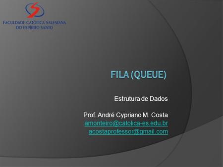 Estrutura de Dados Prof. André Cypriano M. Costa