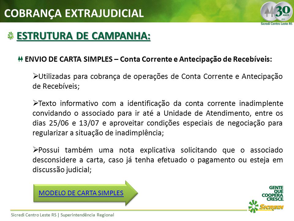 CAMPANHA DE RECUPERAÇÃO DE CRÉDITO EXTRAJUDICIAL - ppt 