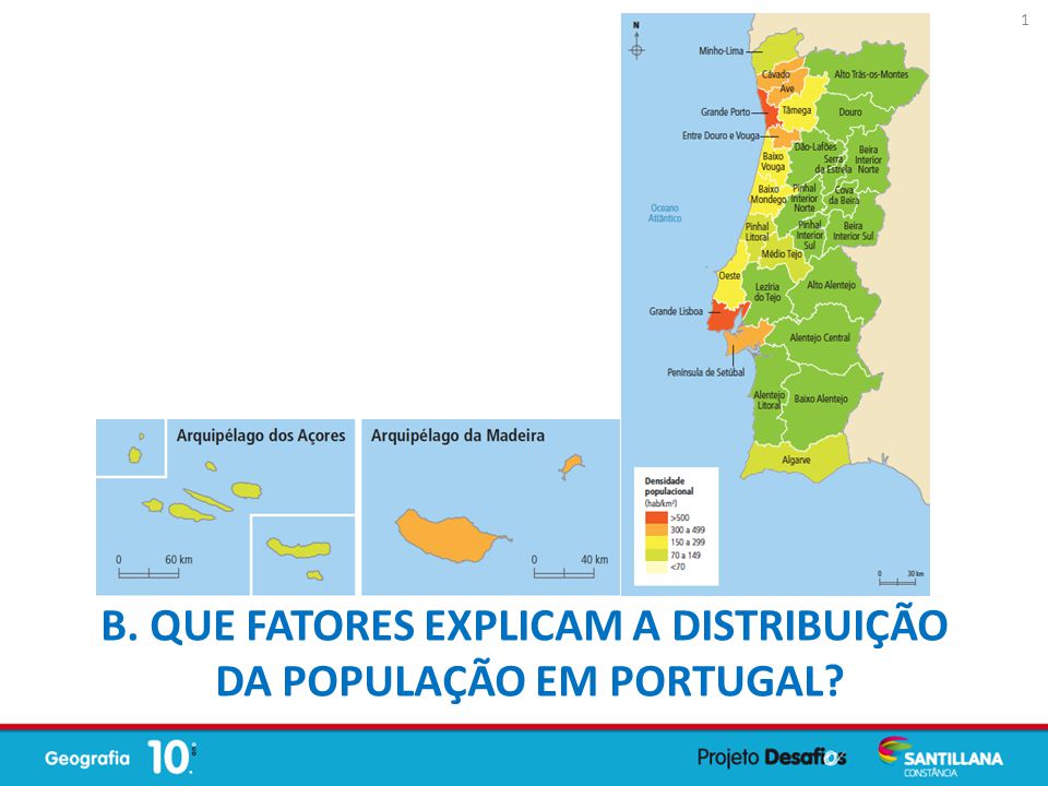 Mapa da distribuição da população brasileira em Portugal por distritos