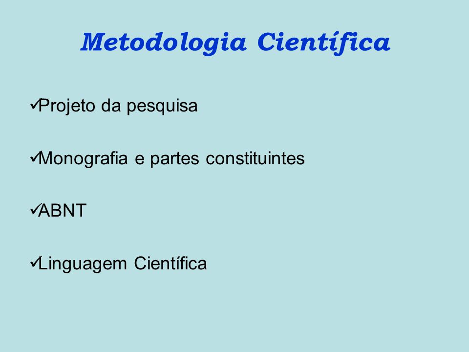 disciplina: Metodologia Científica - ppt carregar