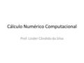Cálculo Numérico Computacional Prof. Linder Cândido da Silva.