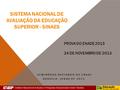 SISTEMA NACIONAL DE AVALIAÇÃO DA EDUCAÇÃO SUPERIOR - SINAES SEMINÁRIOS NACIONAIS DO ENADE BRASÍLIA, JUNHO DE 2013. PROVA DO ENADE 2013 24 DE NOVEMBRO DE.
