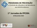 PROGRAMA DE PREVENÇÃO e Controle de infecções e de Resistência aos Antimicrobianos 1 as Jornadas do PPCIRA 18 Novembro 2015.
