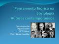 Sociologia das Organizações CCT/Udesc Prof.ª Kênia Gaedtke.