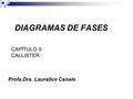 DIAGRAMAS DE FASES CAPÍTULO 9 CALLISTER Profa.Dra. Lauralice Canale.