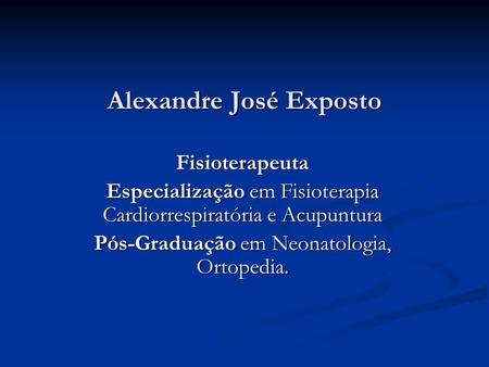 Alexandre José Exposto