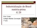 Industrialização do Brasil matéria-prima G 20