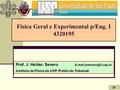 Física Geral e Experimental p/Eng. I