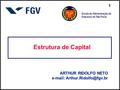 1 ARTHUR RIDOLFO NETO   Estrutura de Capital.