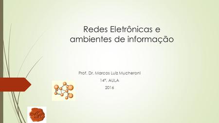 Redes Eletrônicas e ambientes de informação Prof. Dr. Marcos Luiz Mucheroni 14ª. AULA 2016.