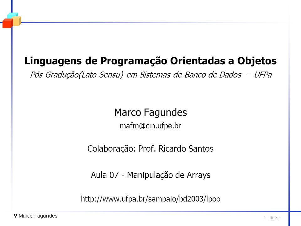 Programação Orientada à Objetos - ppt carregar