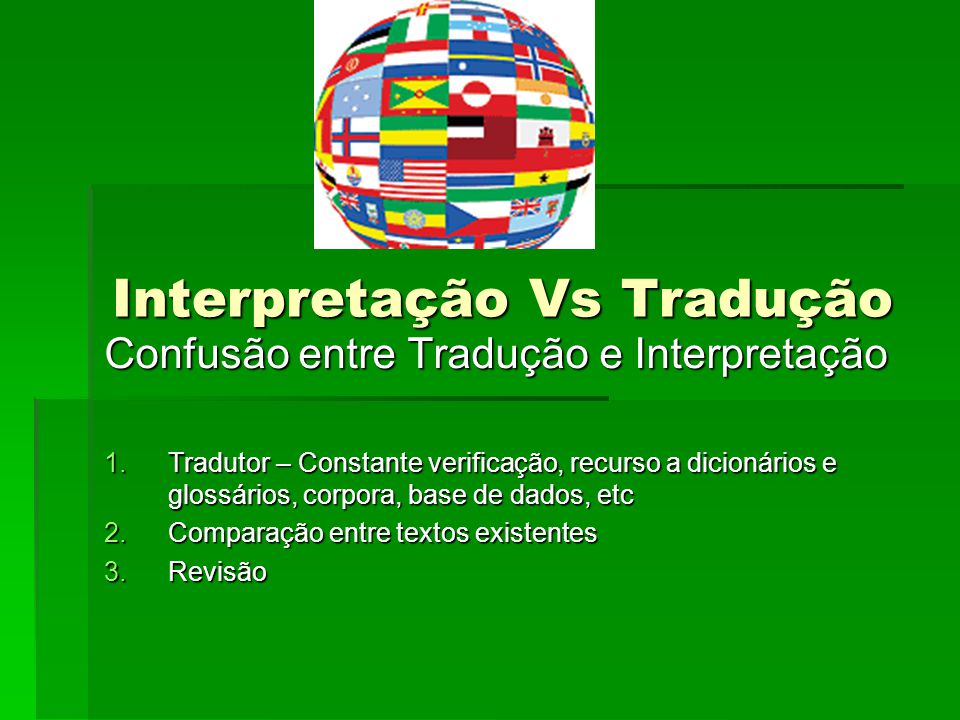 Tradução e interpretação