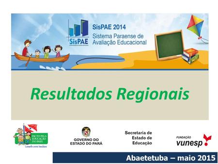 Resultados Regionais Abaetetuba – maio 2015. DEPÊNDENCIA ADMINISTRATIVA: Estadual x Municipal Média de Proficiência em Língua Portuguesa.