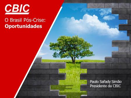 O Brasil Pós-Crise: Oportunidades Paulo Safady Simão Presidente da CBIC.