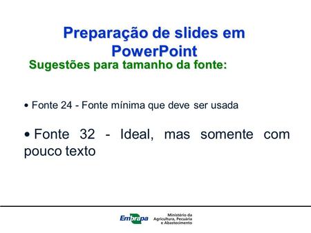 Preparação de slides em PowerPoint