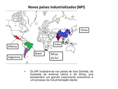 Novos países industrializados (NPI)