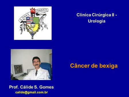 Clínica Cirúrgica II - Urologia Câncer de bexiga Prof. Cálide S. Gomes