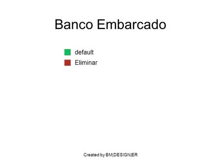 Created by BM|DESIGN|ER Banco Embarcado default Eliminar.