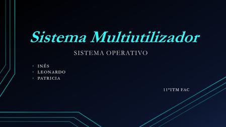 Sistema Multiutilizador