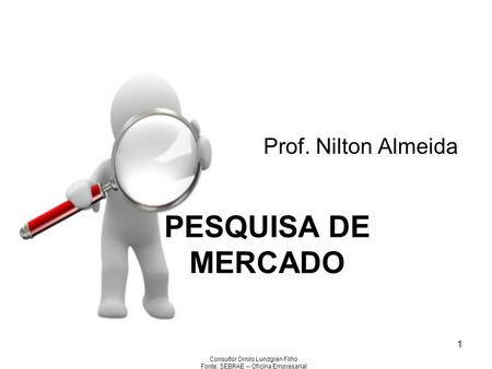 PESQUISA DE MERCADO Prof. Nilton Almeida