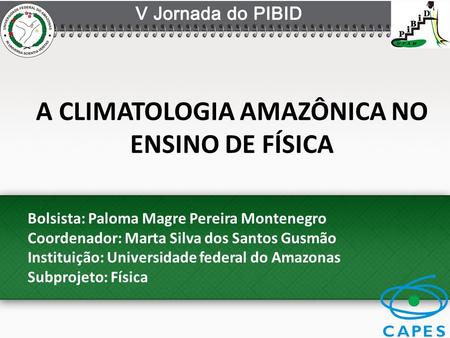 A CLIMATOLOGIA AMAZÔNICA NO ENSINO DE FÍSICA