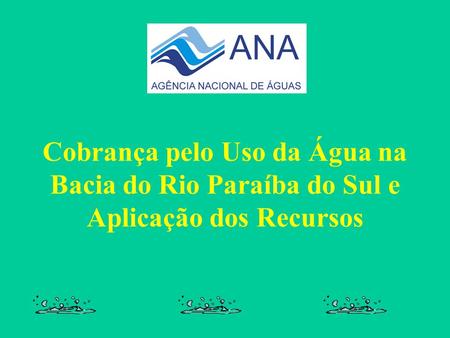 Usuários cadastrados. Cobrança pelo Uso da Água na Bacia do Rio Paraíba do Sul e Aplicação dos Recursos.