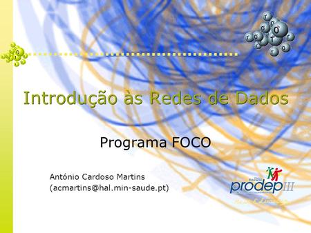 Introdução às Redes de Dados Programa FOCO António Cardoso Martins