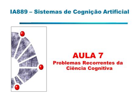IA889 – Sistemas de Cognição Artificial AULA 7 Problemas Recorrentes da Ciência Cognitiva.