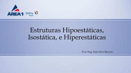 Estruturas Hipoestáticas, Isostática, e Hiperestáticas