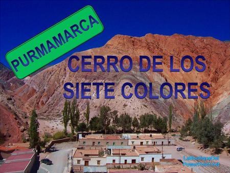 Purmamarca é uma cidade departamento de Tumbaya na província de Jujuy, na Argentina. Trata-se de uma pequena aldeia de origem pré-hispânica cuja história.