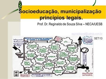 Socioeducação, municipalização princípios legais. Prof. Dr. Reginaldo de Souza Silva – NECA/UESB SET/13.