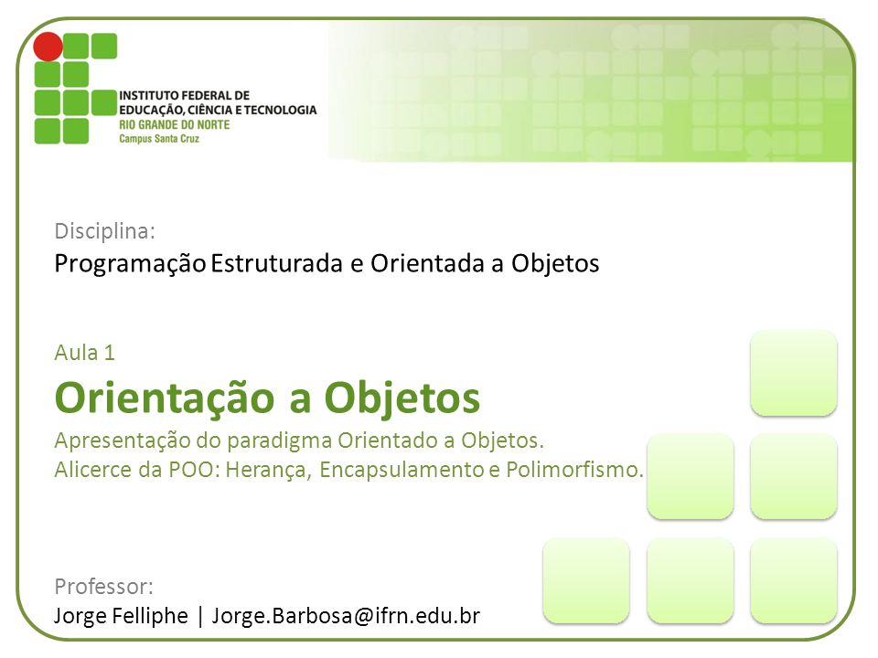 Programação Orientada à Objetos - ppt carregar