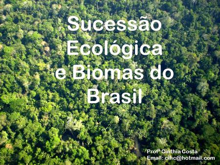 Sucessão Ecológica e Biomas do Brasil Profª Cinthia Costa