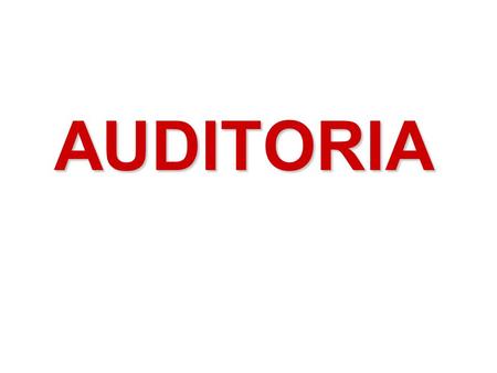 AUDITORIA. CONCEITOS INICIAIS Auditoria pode ser definida como o levantamento, estudo e avaliação sistemática das transações, procedimentos, operações,