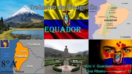 Equador Eric V. Guardiano nº 7 L í via Ribeiro nº 13 8°A professor: Wilson.