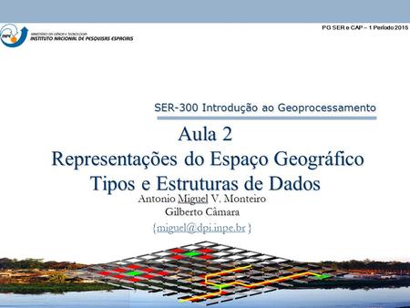 Aula 2 Representações do Espaço Geográfico Tipos e Estruturas de Dados Antonio Miguel V. Monteiro Gilberto Câmara