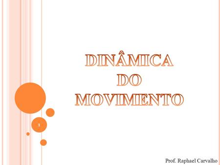 DINÂMICA DO MOVIMENTO Prof. Raphael Carvalho.